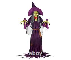 Halloween Animatronic 9 Foot HAUNTING WITCH PROP Big Lots LED & Sound Sold Out