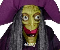 Halloween Animatronic 9 Foot HAUNTING WITCH PROP Big Lots LED & Sound Sold Out