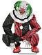 Halloween Animatronic Creepy Crouching Clown Red Prop Seasonal Visions In Stock