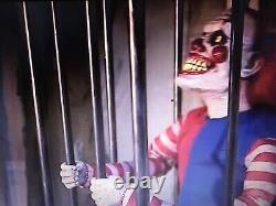 Halloween Animatronic Caged Clown Walk Around Prop Seasonal Visions NEW