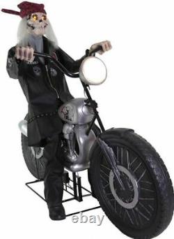 Halloween Animatronic Harley Davidson Motorcycle Riding Reaper Discontinued RARE