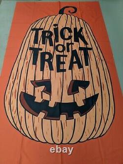 Halloween Banner pumpkin backdrop party decoration poster trick treat Prop HW