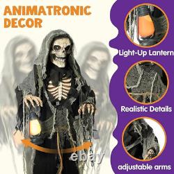 Halloween Decor 67'' Giant Skeleton LCD Eyes NEW IN HAND VERY FAST FREE SHIPPING