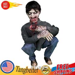 Halloween Decor Crouching Limb Eater Zombie Boy Movement Head Mouth In/Outdoor