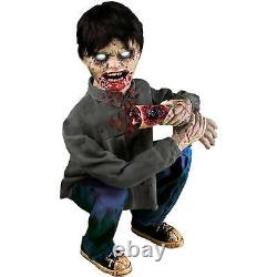 Halloween Decor Crouching Limb Eater Zombie Boy Movement Head Mouth In/Outdoor