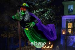 Halloween Decorations Outdoor 12 ft Animated Hovering Witch Animatronics