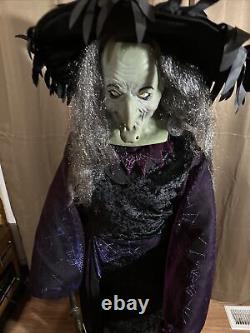 Halloween Gemmy Life-Size Talking Moving Animated Witch Prop 5 Foot Tall 2007
