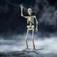Halloween Giant Poseable Skeleton Decoration Bone Color 10 Ft Poseable Arms