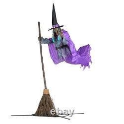 Halloween Giant Sized Prop Animatronic 12 Ft. Hovering Witch Motion Activated