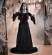 Halloween Goth Vampire Lady Prop With Flashing Eyes & Telescoping Pole 18 X 5ft
