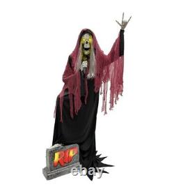 Halloween Haunted Living 7-ft Bluetooth Reaper Band LED Singer Animatronic NIB