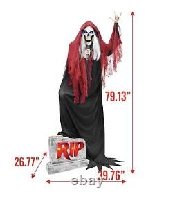 Halloween Haunted Living 7-ft Bluetooth Reaper Band LED Singer Animatronic NIB