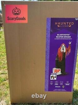 Halloween Haunted Living 7-ft Bluetooth Reaper Band LED Singer Animatronic NIB