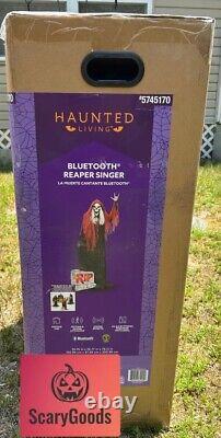 Halloween Haunted Living 7-ft Bluetooth Reaper Band LED Singer Animatronic NIB