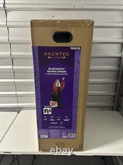 Halloween Haunted Living 7ft Bluetooth Reaper Band LED Singer Animatronic NIB