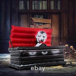 Halloween Haunters 6 Foot Inflatable Vampire Dracula Coffin Yard Prop Decoration