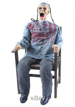 Halloween Life Size Animated prop Death Row Electrocuted Prisoner Prop