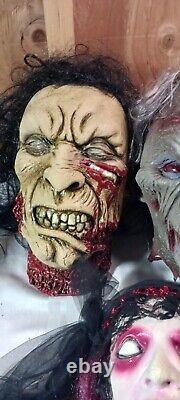 Halloween Life Size Decapitated Head Prop Vampire Zombie LOT OF 4, NEXT DAY SHIP