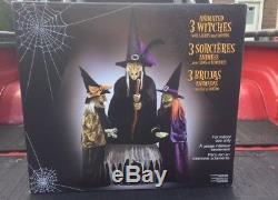 Halloween Lifesize Animated 3 WITCHES With Lights And Sounds Prop Haunted House