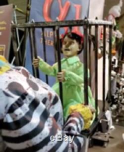 Halloween Lifesize Animated MR HAPPY CLOWN With CAGED GIRL Prop NEW 2020 PRE ORDER