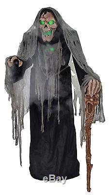Halloween Lifesize Animated Pestilence Reaper Prop Decoration, Sound, Fog, Fogger