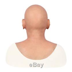 Halloween Old Man Headgear Realistic Silicone Masquerade Full Head Tricky Props