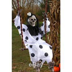 Halloween Outdoor Decoration Swinging Dead Clown Life Size Yard Prop Scary Decor