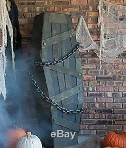 Halloween Party Haunted House Prop Spooky Shaking Coffin 20 1/2W x 6ft Long