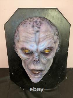 Halloween Prop Alien Being Wood Wall Plaque. Custom Made By Fx Artist. Area 51