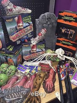 Halloween Prop Decoration Lot Heads Arms Spiders Tombstones