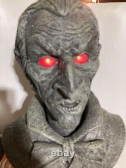 Halloween Prop Interactive Animated 16 TALKING BUSTS Eyes Light up See Below