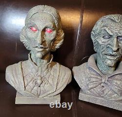 Halloween Prop Interactive Animated Talking Busts Eyes Light up 16