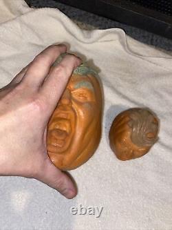 Halloween Prop Lot Of Two TRUMPKINS. Todd Masters Made Donald Trump Pumpkins