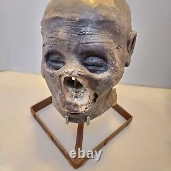 Halloween Prop, ODDITY, Mummified Head on Stand