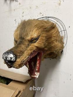 Halloween Prop Ultra Scarce Werewolf Head Plaque Bust Type Prop. Foam. As Is WOW