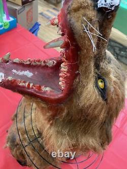Halloween Prop Ultra Scarce Werewolf Head Plaque Bust Type Prop. Foam. As Is WOW