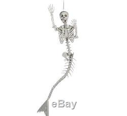 Halloween Props Decorations Scary 14 1/2 x 73 Mermaid Skeleton, Outdoor/Yard