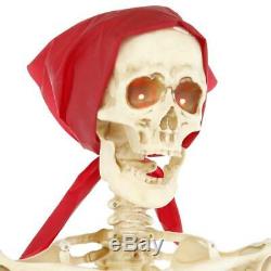 Halloween Props Life Size Set of 2 Skeleton Pirates Skull n Bones Animated Sound