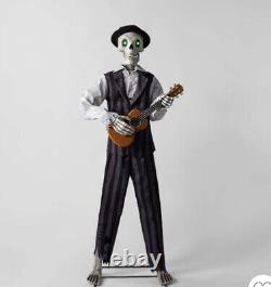Halloween RARE 2022 HYDE AND EEK! Skeleton Banjo Animatronic Prop Sold By Target