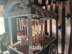 Halloween Red White And Blue Prop Circus Cart