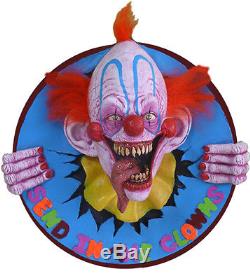 Halloween SCARY SEND IN THE CLOWNS 3 Dimensional Wall Plaque Prop Haunted House
