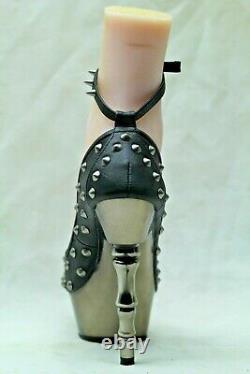 Halloween Severed Silicone Foot Prop Horror Shoe Black Right Rubber