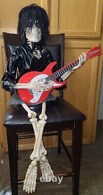 Halloween Skeleton Playing Guitar I Love Rock N Roll Joan Jett Prop