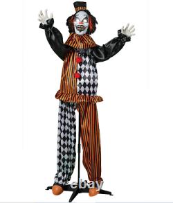 Halloween Witch Animated Life Size Clown Light Sound Haunted House Prop Decor