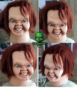 Halloween chucky curse doll childs play mask good guy bust prop movie cosplay