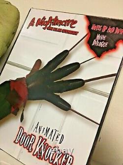 Halloween prop Animated Freddy Krueger Door Knocker Nightmare on Elm St