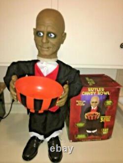 Halloween prop GEMMY JEEVES THE BUTLER MINI STANDING CANDY DISH HOLDER. TALKS