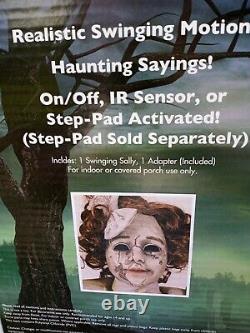 Halloween prop by spirit swinging Sally decrepit doll animatronic new in box