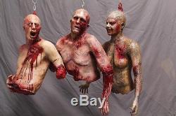 Hanging Torso Meat 3 Pack Halloween Haunted House The Walking Dead Horror Props
