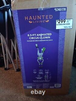 Haunted Circus Antimated Clown, 8.5 Ft Tall And For In Door Use Onlv